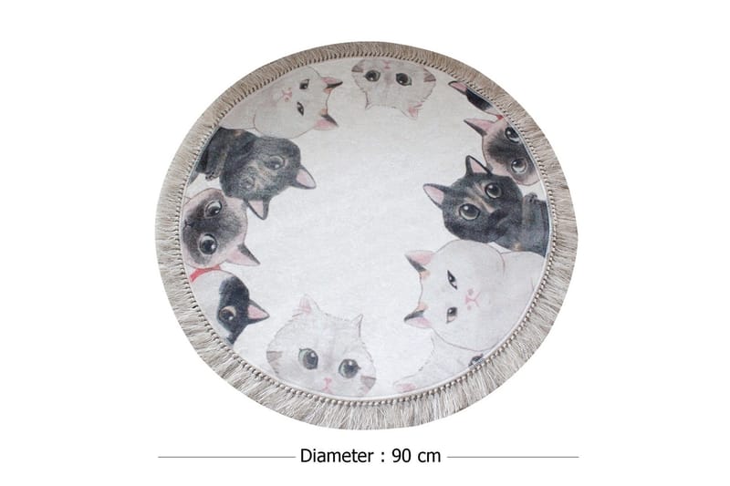 Chilai Home by Alessia Bademåtte 90 Rund - Multifarvet - Tekstiler - Tæpper - Badeværelsesmåtte