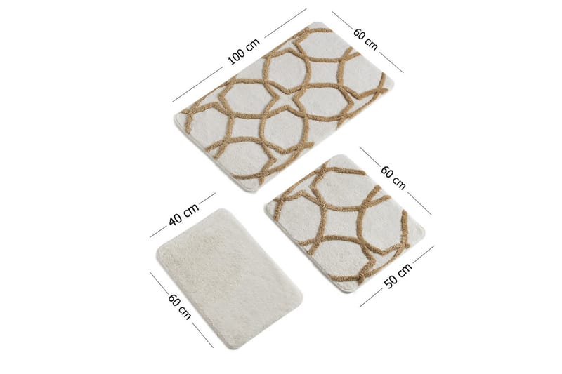 Chilai Home by Alessia Bademåtte Sæt med 3 - Multifarvet - Tekstiler - Tæpper - Badeværelsesmåtte