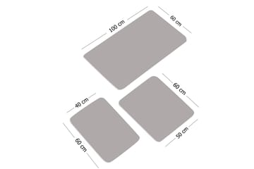 Chilai Home by Alessia Bademåtte Sæt med 3 - Multifarvet - Tekstiler - Tæpper - Badeværelsesmåtte