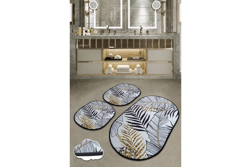 Erbaccia Badeværelsestæppe 60x100 cm Rundt, Flerfarvet