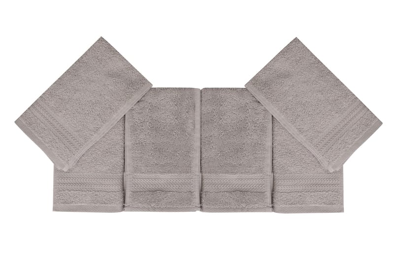 Hobby Håndklæde 30x50 cm 6-pak - Grå - Tekstiler - Tæpper - Badeværelsesmåtte