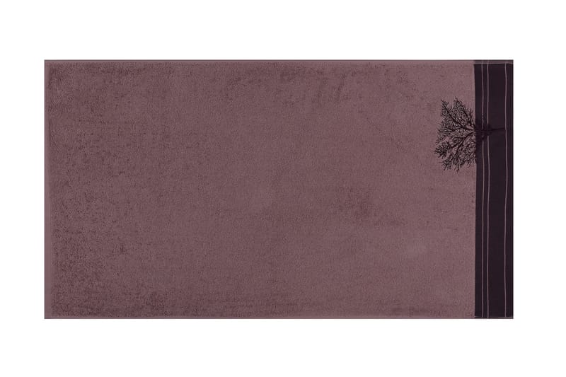 Hobby Håndklæde 50x90 cm 2-pak - Vinrød/Brun - Tekstiler - Tæpper - Badeværelsesmåtte