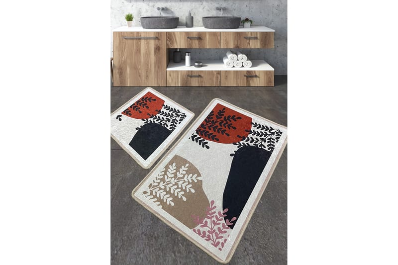 Jangir Badeværelsestæppe 60x100 cm Rektangulær, Flerfarvet