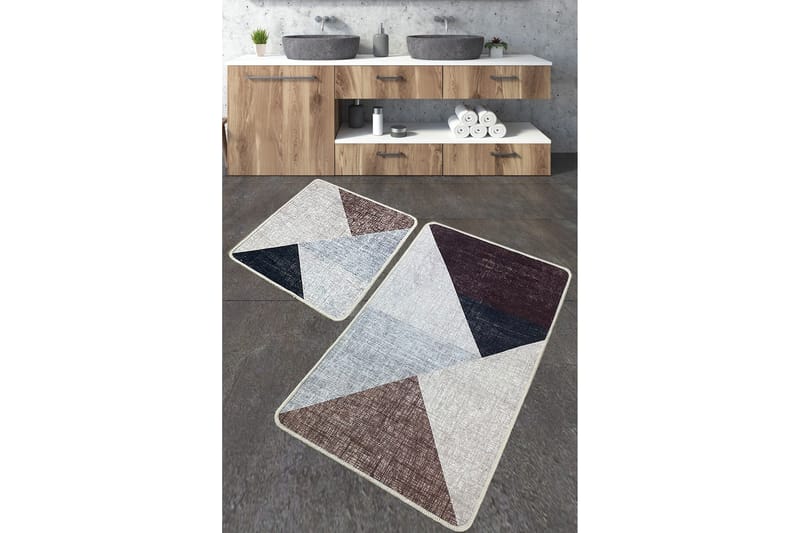 Jangu Badeværelsestæppe 60x100 cm Rektangulær, Beige