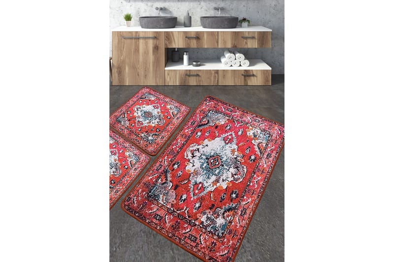 Karosta Badeværelsestæppe 60x100 cm Rektangulært, Blå