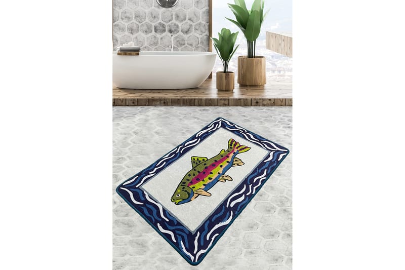 Navi Badeværelsestæppe 70x120 cm Rektangulært, Flerfarvet