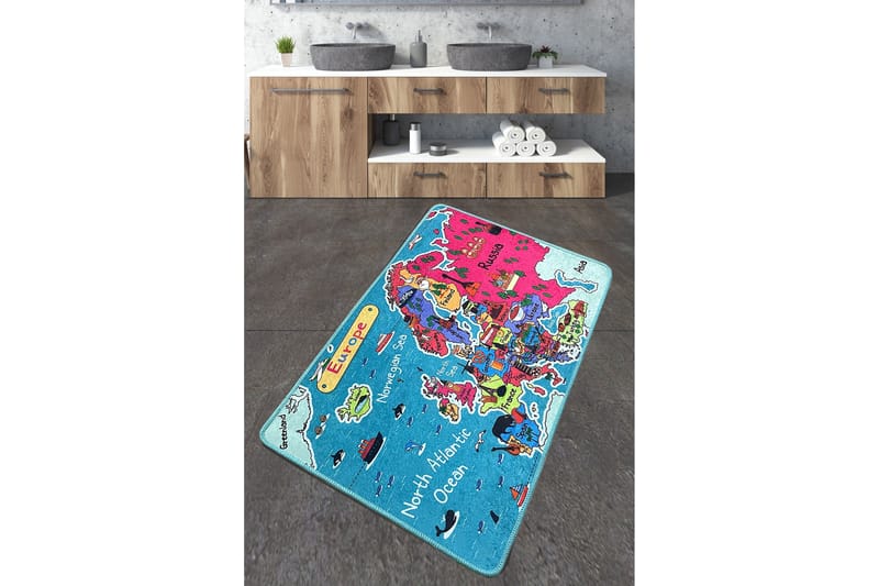 Navjoot Badeværelsestæppe 70x120 cm Rektangulært, Flerfarvet