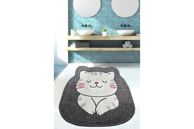 Navnit Badeværelsestæppe 80x80 cm Rektangulær, Grå