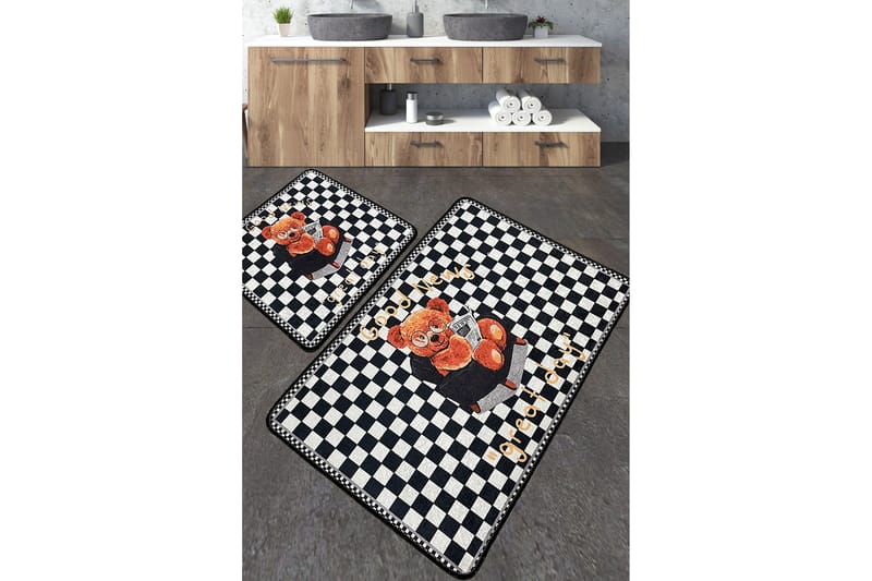 Nibha Badeværelsestæppe 60x100 cm Rektangulær, Flerfarvet