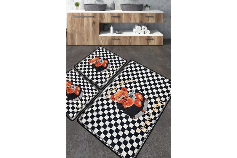 Nibha Badeværelsestæppe 60x100 cm Rektangulær, Flerfarvet