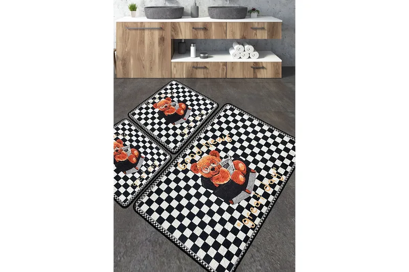 Nibha Badeværelsestæppe 60x100 cm Rektangulær, Flerfarvet