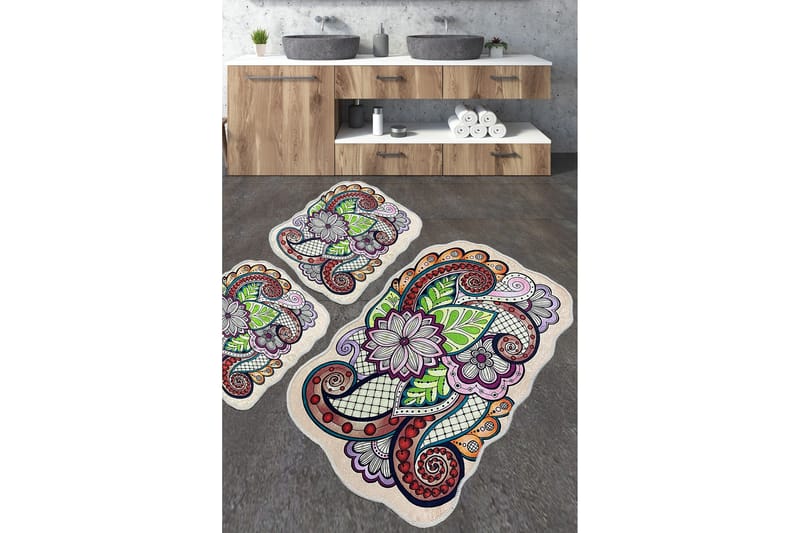 Nibo Badeværelsestæppe 60x100 cm Rektangulært, Flerfarvet