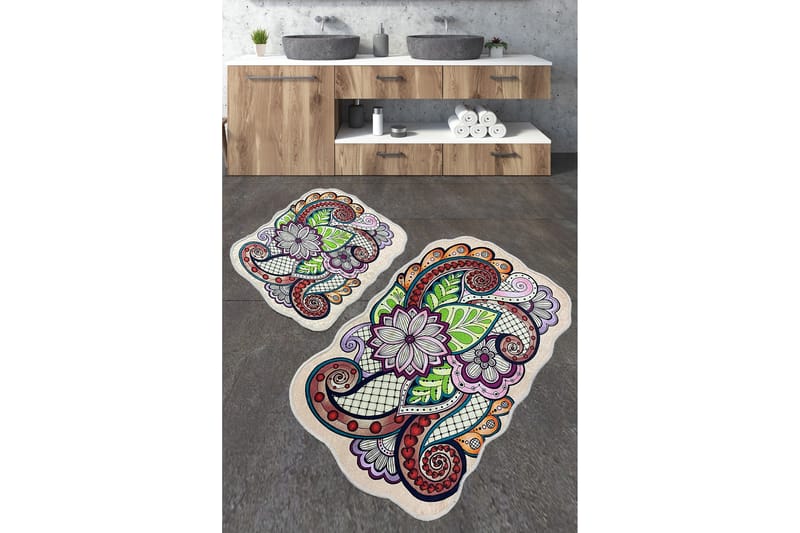 Nibo Badeværelsestæppe 60x100 cm Rektangulært, Flerfarvet