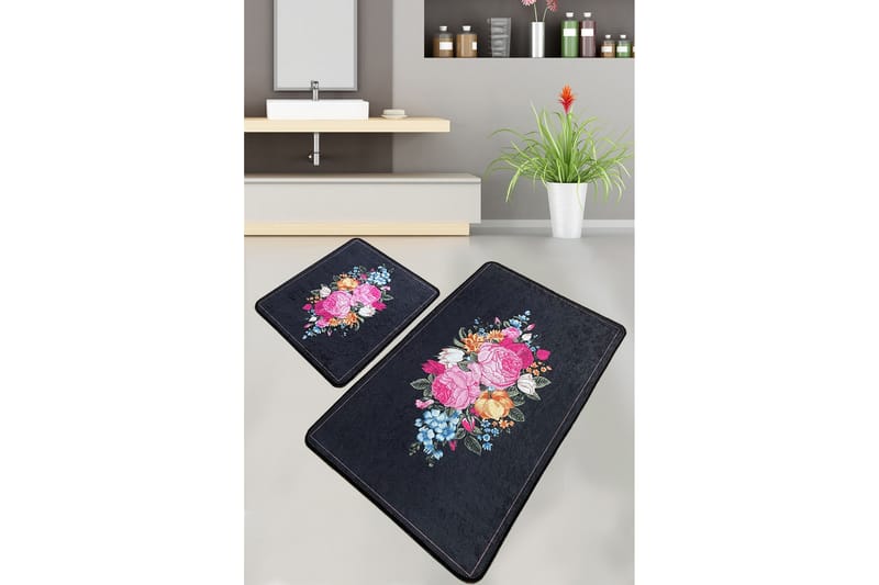 Nichatar Badeværelsestæppe 60x100 cm Rektangulært, Flerfarvet