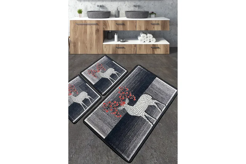 Nicholson Badeværelsestæppe 60x100 cm Rektangulært, Flerfarvet