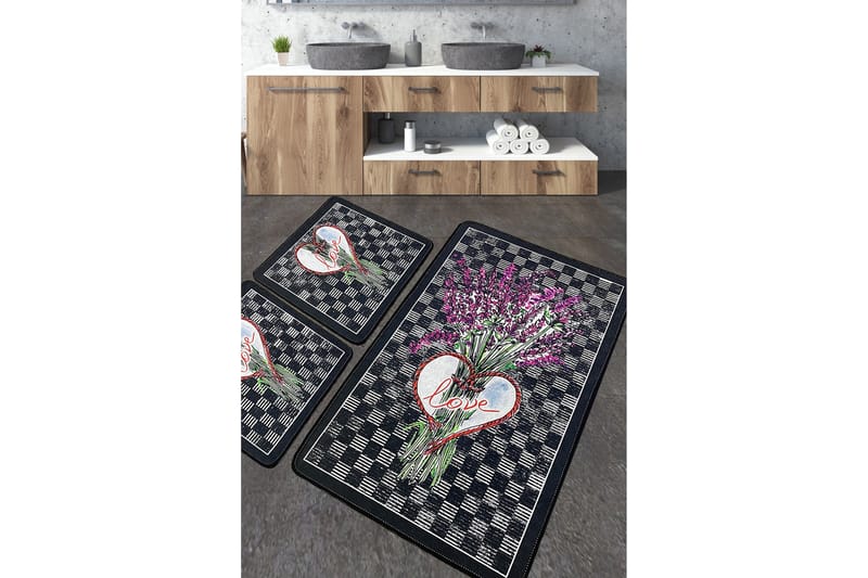 Nidhi Badeværelsestæppe 60x100 cm Rektangulært, Flerfarvet