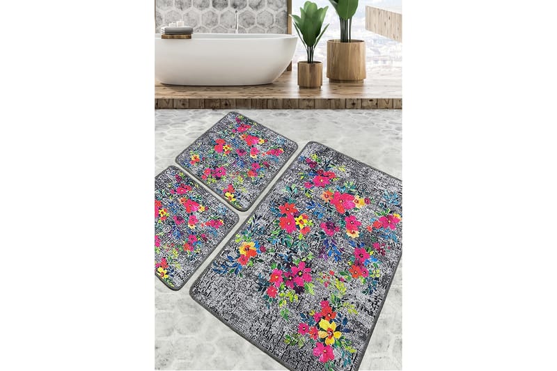 Nika Badeværelsestæppe 60x100 cm Rektangulært, Flerfarvet