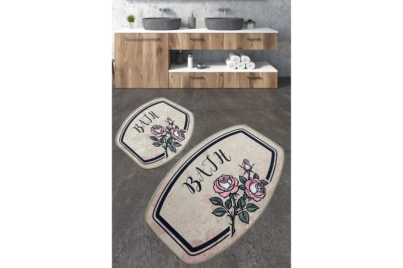 Nikhad Badeværelsestæppe 60x100 cm Rektangulær, Flerfarvet