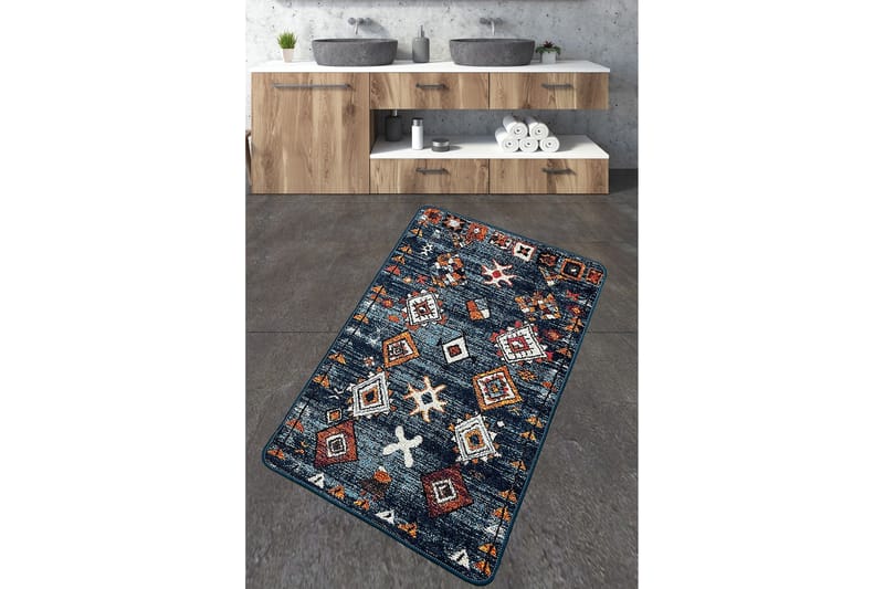 Nikkhar Badeværelsestæppe 70x120 cm Rektangulær, Flerfarvet