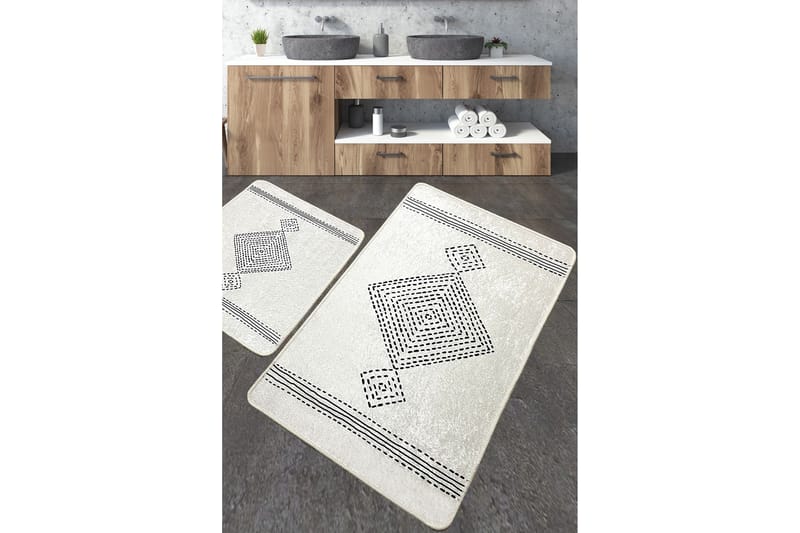 Niksiya Badeværelsestæppe 60x100 cm Rektangulært, Flerfarvet