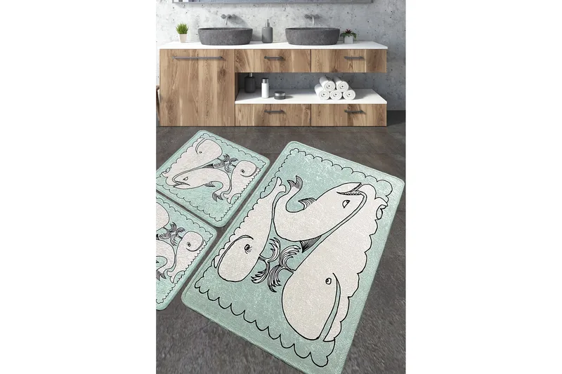 Niku Badeværelsestæppe 60x100 cm Rektangulær, Flerfarvet