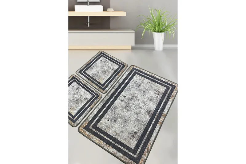 Nilu Badeværelsestæppe 60x100 cm Rektangulær, Flerfarvet