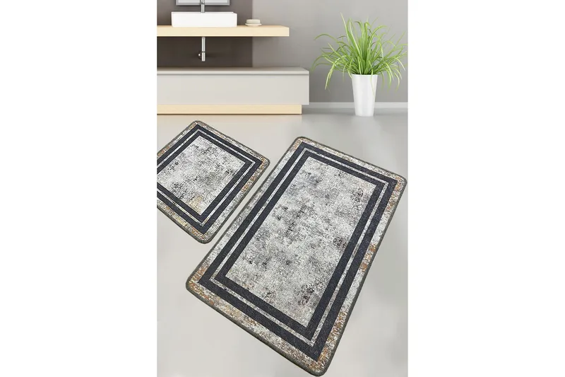 Nilu Badeværelsestæppe 60x100 cm Rektangulær, Flerfarvet