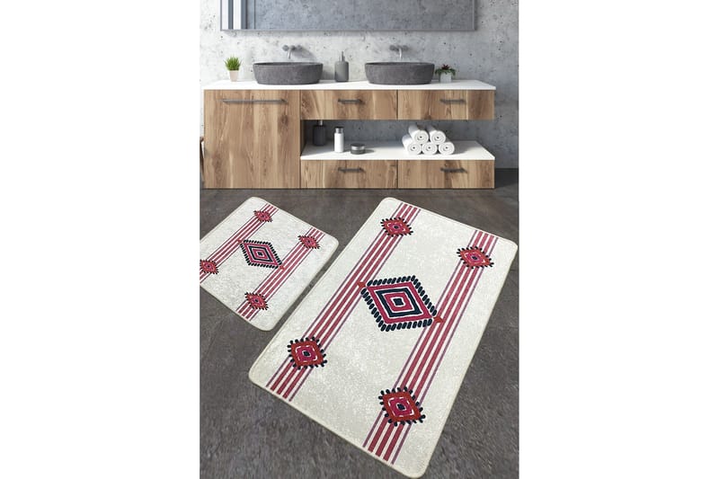 Nimahe Badeværelsestæppe 60x100 cm Rektangulært, Flerfarvet