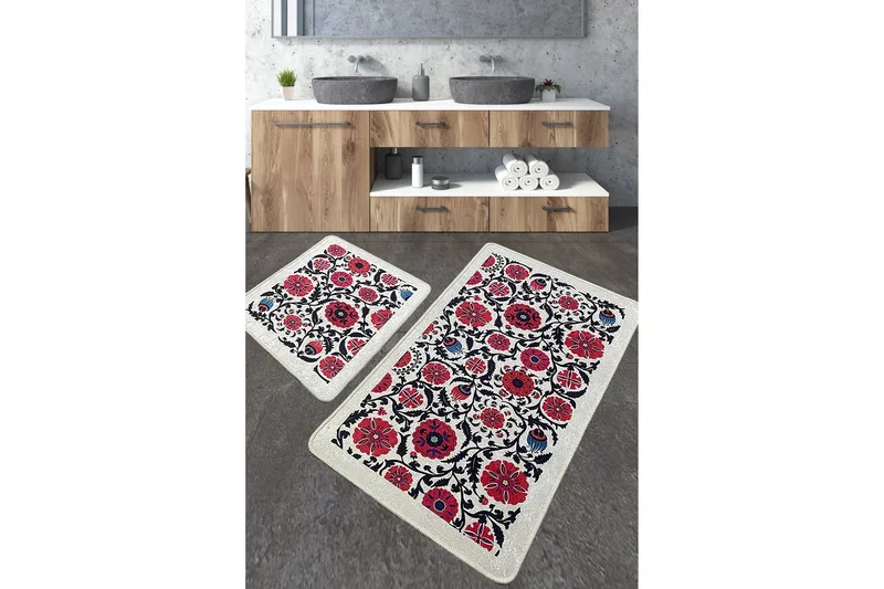 Ninu Badeværelsestæppe 60x100 cm Rektangulær, Flerfarvet