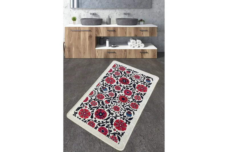 Ninu Badeværelsestæppe 70x120 cm Rektangulær, Flerfarvet