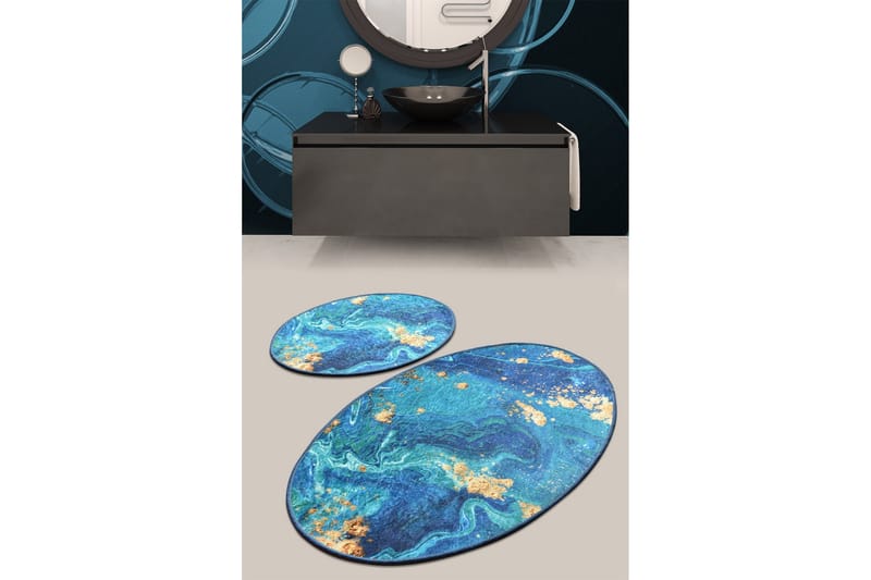 Niyanna Badeværelsesmåtte 2-pak - Flerfarvet - Tekstiler - Tæpper - Badeværelsesmåtte