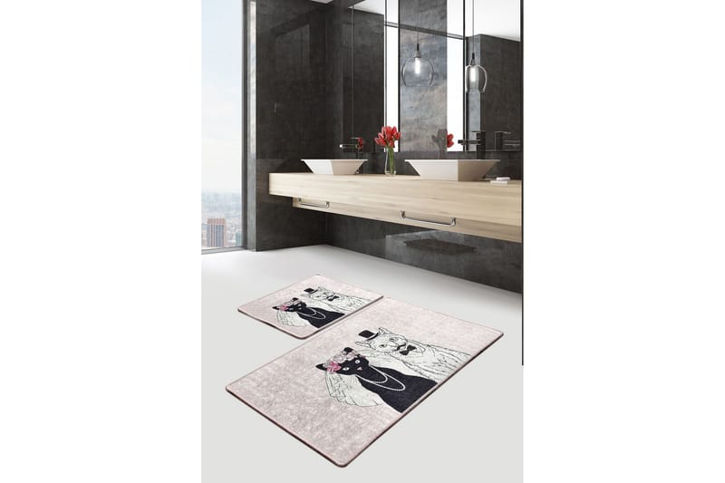 Niyanna Badeværelsesmåtte 2-pak - Flerfarvet - Tekstiler - Tæpper - Badeværelsesmåtte