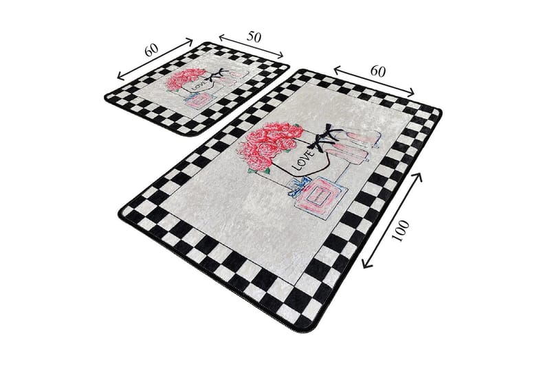 Niyanna Badeværelsesmåtte 2-pak - Flerfarvet - Tekstiler - Tæpper - Badeværelsesmåtte