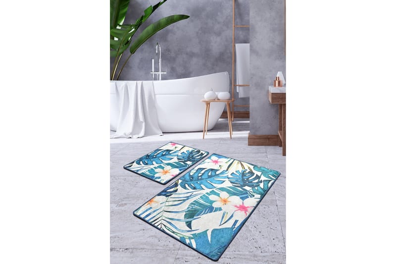 Niyanna Badeværelsesmåtte 2-pak - Flerfarvet - Tekstiler - Tæpper - Badeværelsesmåtte