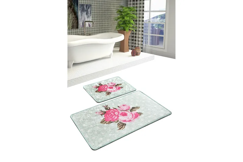 Niyanna Badeværelsesmåtte 2-pak - Flerfarvet - Tekstiler - Tæpper - Badeværelsesmåtte