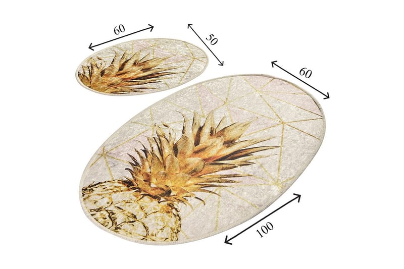 Niyanna Badeværelsesmåtte 2-pak - Flerfarvet - Tekstiler - Tæpper - Badeværelsesmåtte