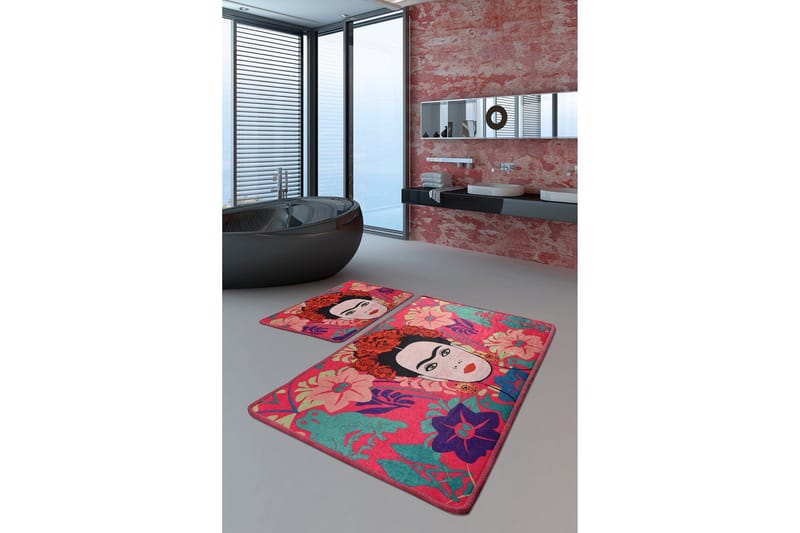 Niyanna Badeværelsesmåtte 2-pak - Flerfarvet - Tekstiler - Tæpper - Badeværelsesmåtte