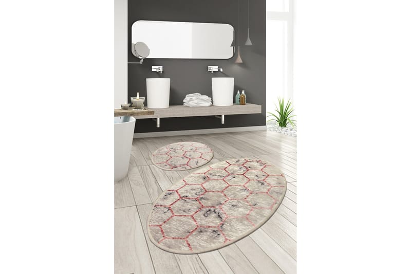 Niyanna Badeværelsesmåtte 2-pak - Flerfarvet - Tekstiler - Tæpper - Badeværelsesmåtte