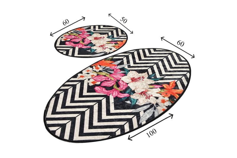 Niyanna Badeværelsesmåtte 2-pak - Flerfarvet - Tekstiler - Tæpper - Badeværelsesmåtte