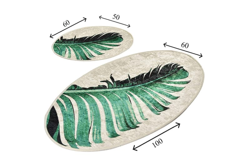 Niyanna Badeværelsesmåtte 2-pak - Flerfarvet - Tekstiler - Tæpper - Badeværelsesmåtte