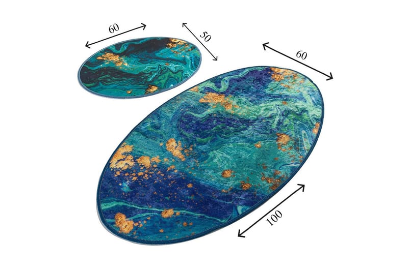 Niyanna Badeværelsesmåtte 2-pak - Flerfarvet - Tekstiler - Tæpper - Badeværelsesmåtte