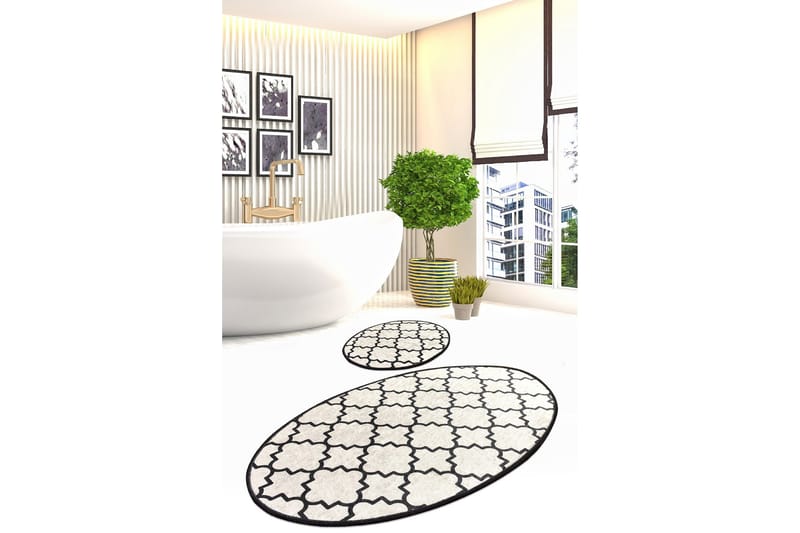 Niyanna Badeværelsesmåtte 2-pak - Flerfarvet - Tekstiler - Tæpper - Badeværelsesmåtte