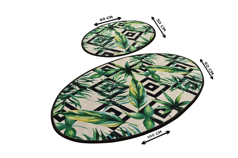 Niyanna Badeværelsesmåtte 2-pak - Flerfarvet - Tekstiler - Tæpper - Badeværelsesmåtte