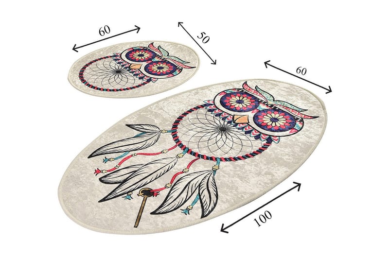 Niyanna Badeværelsesmåtte 2-pak - Flerfarvet - Tekstiler - Tæpper - Badeværelsesmåtte