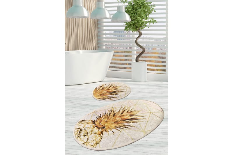 Niyanna Badeværelsesmåtte 2-pak - Flerfarvet - Tekstiler - Tæpper - Badeværelsesmåtte