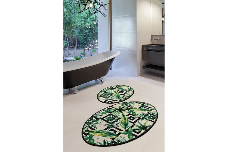 Niyanna Badeværelsesmåtte 2-pak - Flerfarvet - Tekstiler - Tæpper - Badeværelsesmåtte