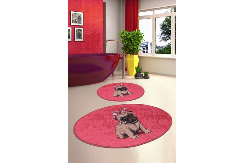 Niyanna Badeværelsesmåtte 2-pak - Flerfarvet - Tekstiler - Tæpper - Badeværelsesmåtte