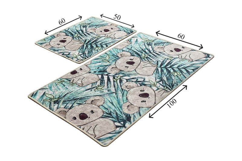 Niyanna Badeværelsesmåtte 2-pak - Flerfarvet - Tekstiler - Tæpper - Badeværelsesmåtte