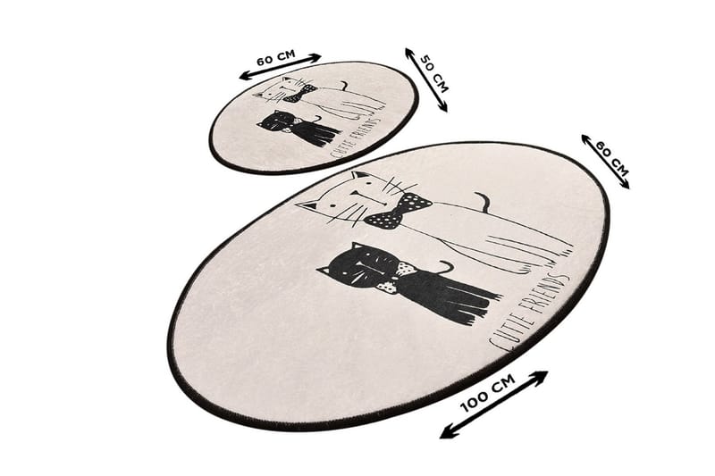Niyanna Badeværelsesmåtte 2-pak - Flerfarvet - Tekstiler - Tæpper - Badeværelsesmåtte