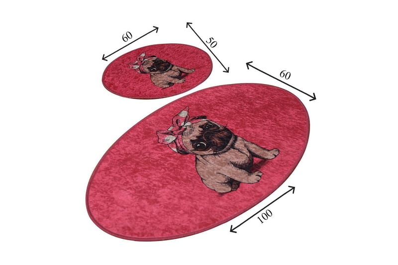 Niyanna Badeværelsesmåtte 2-pak - Flerfarvet - Tekstiler - Tæpper - Badeværelsesmåtte